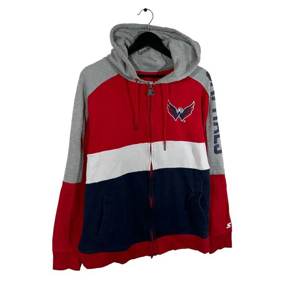 Starter NHL Washington Capitols Full Zip Hoodie - Picture 4 of 7